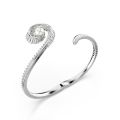 Ariana Grande x Swarovski Bileklik, Kristal inci, Baget kesim, Beyaz, Rodyum kaplama M