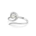 Ariana Grande x Swarovski Bileklik, Kristal inci, Baget kesim, Beyaz, Rodyum kaplama S