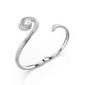 Ariana Grande x Swarovski Bileklik, Kristal inci, Baget kesim, Beyaz, Rodyum kaplama S