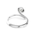 Ariana Grande x Swarovski Bileklik, Kristal inci, Baget kesim, Beyaz, Rodyum kaplama S