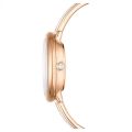 Crystalline Bangle Saat, İsviçre Üretimi, Metal bileklik, Beyaz, Pembe altın rengi yüzey