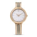Crystalline Bangle Saat, İsviçre Üretimi, Metal bileklik, Bej, Pembe altın rengi yüzey