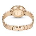 Crystalline Bangle Saat, İsviçre Üretimi, Metal bileklik, Bej, Pembe altın rengi yüzey