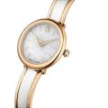Crystalline Bangle Saat, İsviçre Üretimi, Metal bileklik, Yeşil, Pembe altın rengi yüzey