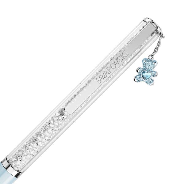 Crystalline Tükenmez Kalem, Ayıcık, Mavi, Mavi lakeli, krom kaplama