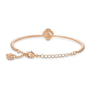 Una Clover Bileklik, Pembe, Pembe altın rengi kaplama M