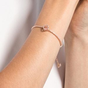 Una Clover Bileklik, Pembe, Pembe altın rengi kaplama M