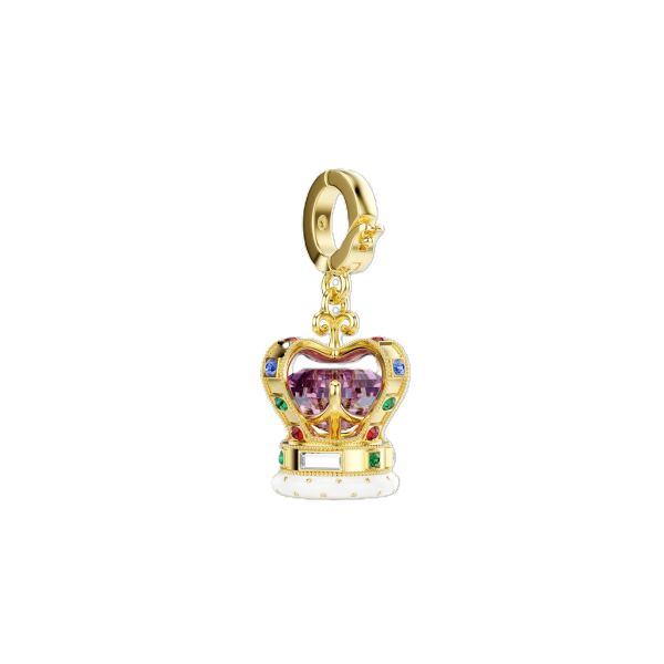 Minions Crown Charm, Karışık kesimler, Çok renkli, Altın rengi kaplama