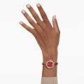Matrix Bangle Saat, İsviçre Üretimi, Kristal bileklik, Kırmızı, Pembe altın rengi yüzey