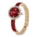 Matrix Bangle Saat, İsviçre Üretimi, Kristal bileklik, Kırmızı, Pembe altın rengi yüzey