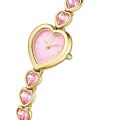 Idyllia Heart Saat, Kristal bileklik, Pembe, Altın rengi yüzey