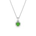 Birthstone Kolye Ucu, Kare kesim, Mayıs, Yeşil, Rodyum kaplama