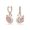Swan damla küpeler, Pavé, Kuğu, Pembe