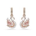 Swan damla küpeler, Pavé, Kuğu, Pembe