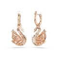 Swan damla küpeler, Pavé, Kuğu, Pembe