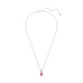 Birthstone Kolye Ucu, Kare kesim, Temmuz, Kırmızı, Rodyum kaplama