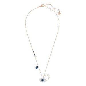 Swarovski Symbolic Evil Eye kolye, Mavi, Karışık metal