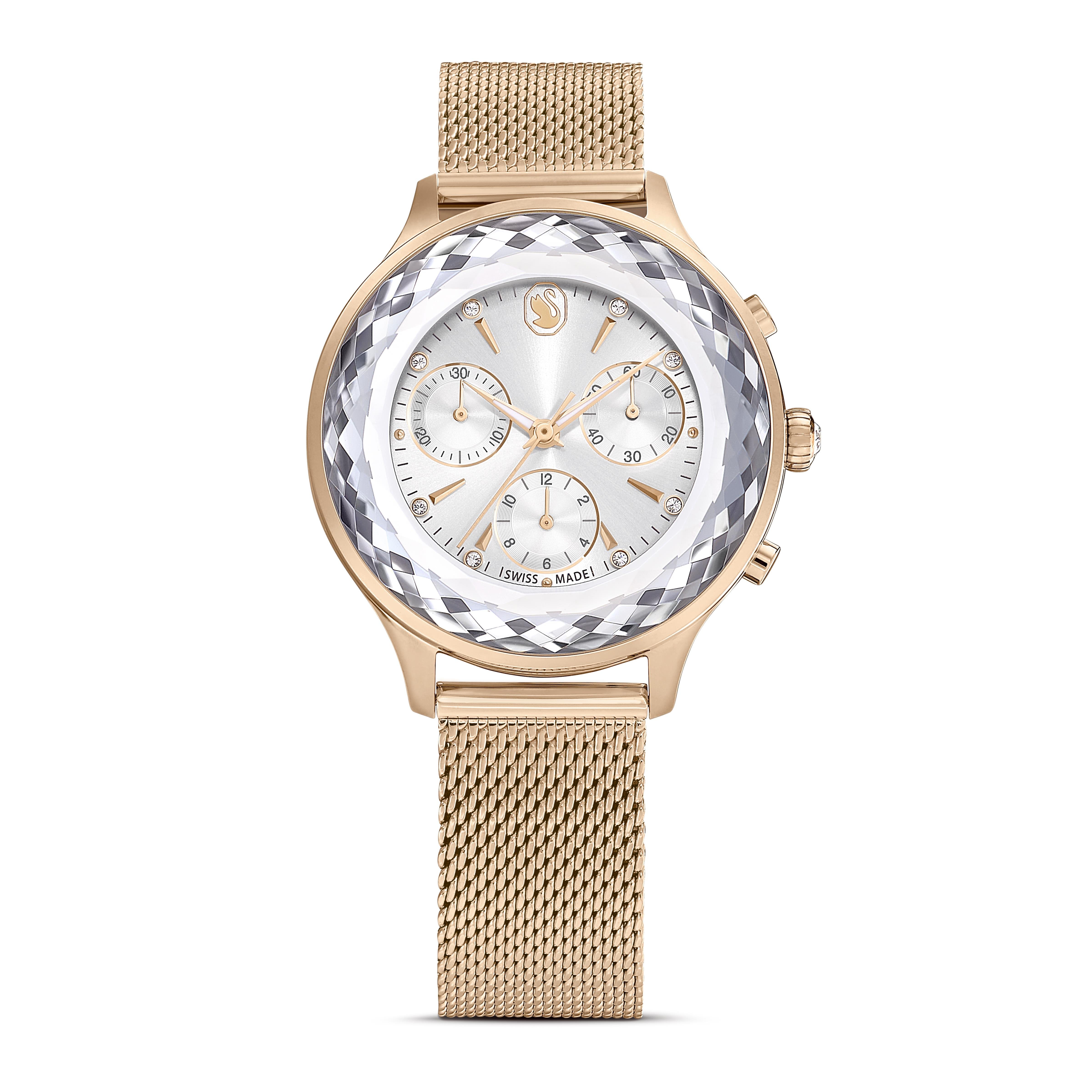 Nova Chrono saat, İsviçre Yapımı, Metal bilezik, Rose altın tonu, Rose altın tonu kaplama
