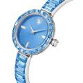 Matrix bangle Saat, İsviçre Üretimi, Kristal bileklik, Mavi, Paslanmaz çelik