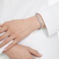 Una Angelic Tennis bileklik, Yuvarlak kesim, Mavi, Rodyum kaplama