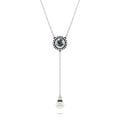 Swarovski Swan Y Kolye Ucu, Kuğu, Gri, Rodyum kaplama