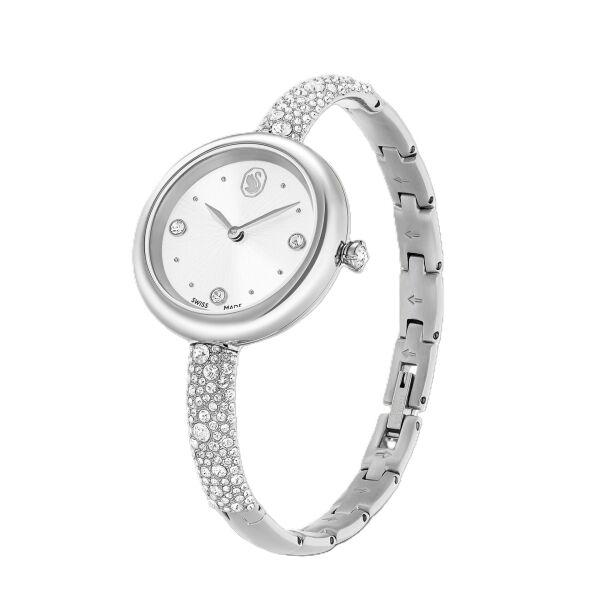 Sublima bangle Saat, İsviçre Üretimi, Metal bileklik, Gümüş Rengi, Paslanmaz çelik