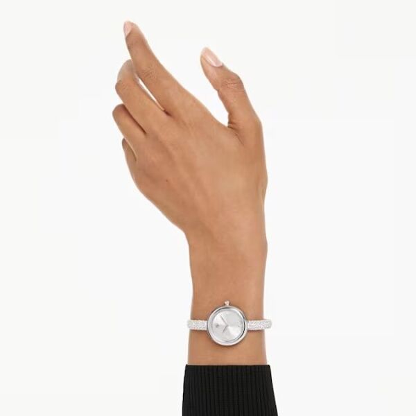Sublima bangle Saat, İsviçre Üretimi, Metal bileklik, Gümüş Rengi, Paslanmaz çelik