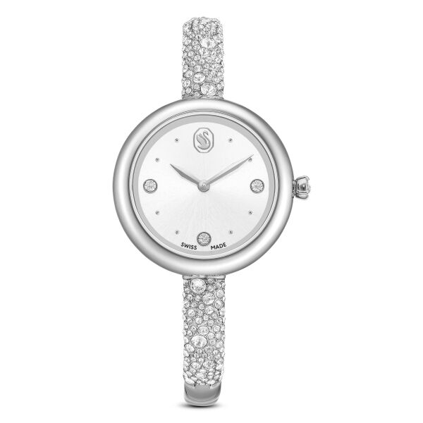 Sublima bangle Saat, İsviçre Üretimi, Metal bileklik, Gümüş Rengi, Paslanmaz çelik