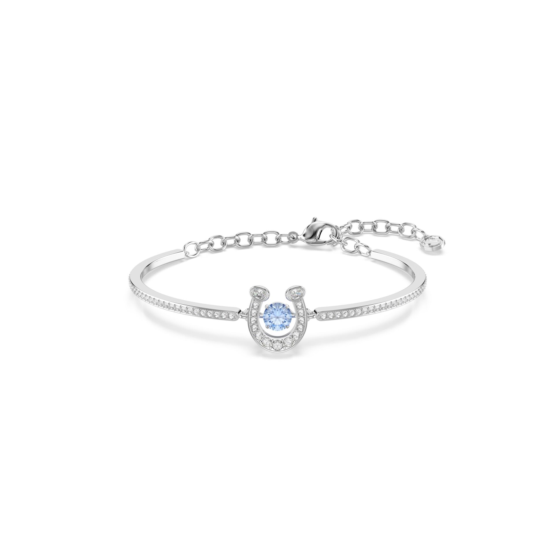 Symbolica Bileklik, Yuvarlak kesim, Pavé, At Nalı, Mavi, Rodyum kaplama M