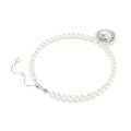Ariana Grande x Swarovski Kolye, Kristal inci, Kalp kesim, Kalp, Beyaz, Rodyum kaplama