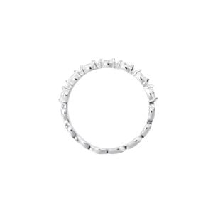 Matrix Marquise Yüzük, Beyaz, Rodyum kaplama 60