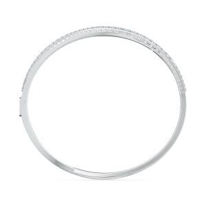 Hyperbola Rows Bileklik, Beyaz, Rodyum kaplama S